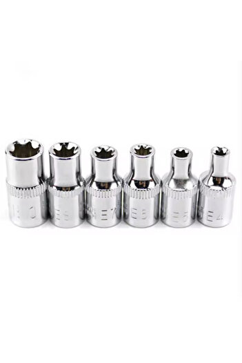 Choice 6Pcs 1/4" Ratchet Socket Set Torque wrench Torx Star Female Socket Adapter E Socket Driver Joint ...