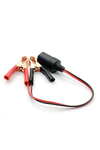 Choice 1pcs Car High Power Pure Copper Battery with Clip To Cigarette Lighter Female Socket 12V 24V Volt 22
