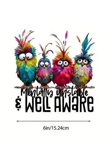 Choice Length 15.24CM CH-WA-G Snarky Sarcastic Quirky Birds Car Stickers Waterproof for Window Trunk Laptop