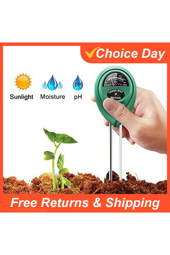 Choice 3 in 1 Soil PH Meter Sunlight PH Tester Garden Flowers Soil Moisture Sensor Meter Plants Acidity ...