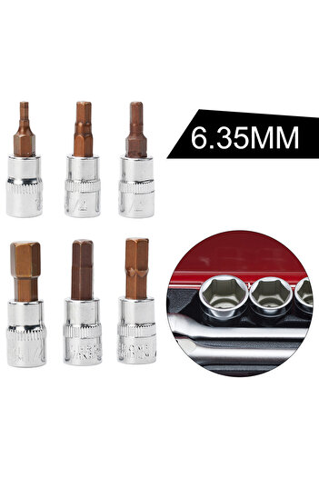 Choice 6Pcs 1/4 Inch Screwdriver Bit Socket Set Hex Screw Driver Bits H3-H8 Screwdriver Accessories For ...