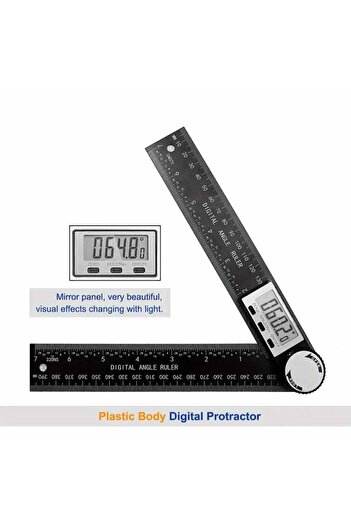 Choice1 Black 1 PC 2 in 1 Digital Angle Detector Scale Suitable for Woodworking Measurement Tools High Accur