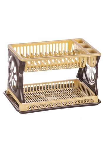 OEM Dish Rack KP, Two-Tier, Plastic, Black and Cream