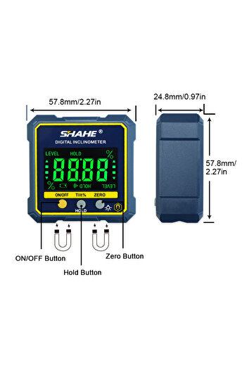 Choice SHAHE Digital Angle Gauge Magnetic Protractor Inclinometer Level Angle Finder Angle Cube Level B...