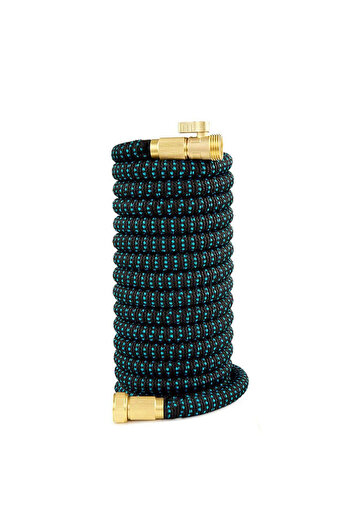 Choice 50ft 3/4'' black blue Horticultural Watering Telescopic Hose, Flexible And Expandable Garden Reel Wa