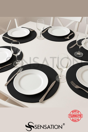 Sensation Set of 6 Felt Round American Service & Coasters Supla
