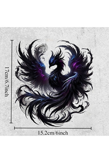 Choice 15.2x17CM HFH-G 1PC Black Phoenix Motorcycle Stickers Waterproof for Motorbike Fuel Tank Helmet Box