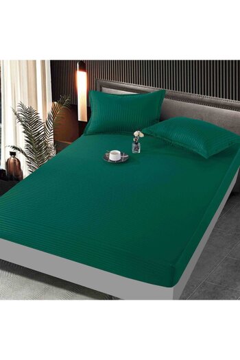 OEM Mattress Cover with Elastic, 2 Persons, 2 Pillowcases, MS STAR, 160x200cm+35cm, Green