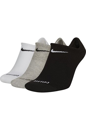 Nike Set 3 pairs of Everyday Plus No-Show socks, white/gray/black, size 34-38
