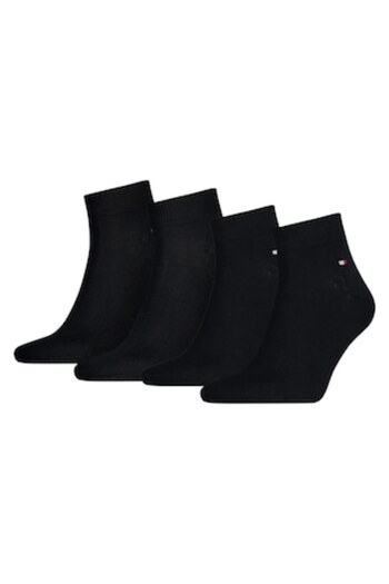 Tommy Hilfiger , Set of short socks with discreet logo 14171 - 4 pairs, Black, Dark Blue, Size 47-49