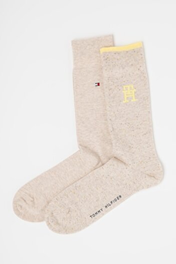 Tommy Hilfiger , Set of long socks - 2 pairs, Pale Yellow, Melange Brown, 39-42