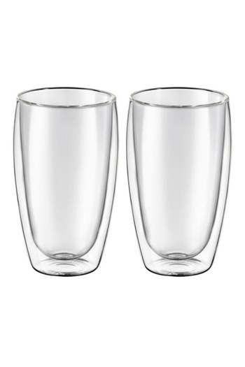 HERA Set of 2 double-walled thermo-insulating coffee glasses, Hera, 460 ml
