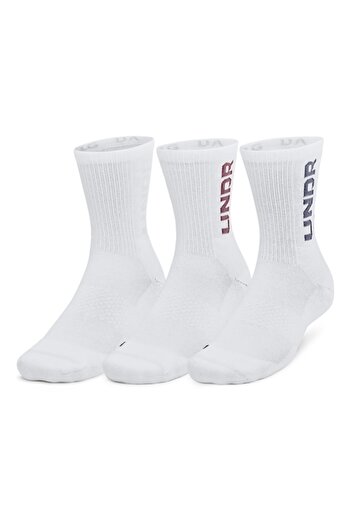 Under Armour , Set of long unisex training socks - 3 pairs, Optic White, XL