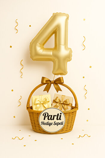 parti hediye sepeti Number Cream Foil Balloon 34 Inch 76-82 cm