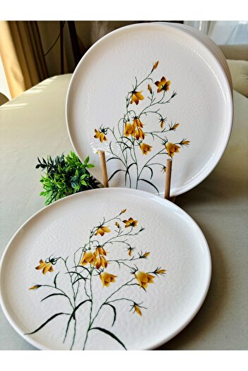 Yiğit Seramik Züccaciye Yellow Crocus 6 Pieces 25 cm Serving Bowl