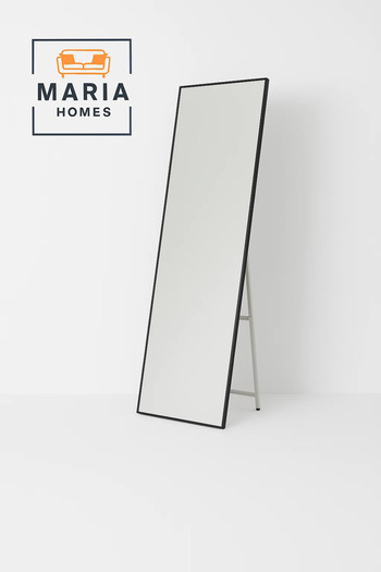 MARIA HOMES Slim Full-Length Standing Mirror with Minimal Black Frame