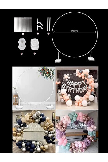 Party City 150 cm Giant Size Balloon Stand – Large Round Plastic Background Circle |   Party Decor