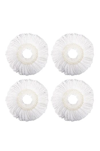 OEM Set of 4 universal mop accessories, Microfiber, 35 cm, White