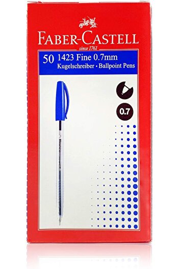 Faber Castell Faber-Castell 1423 Ball Pen 0.7mm Box Of 50Pc Blue (Pack of 2)