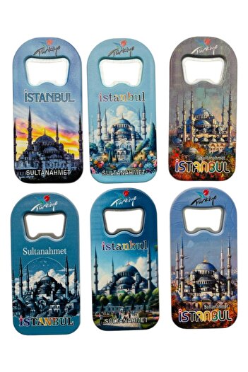 GALATA GIFT Bottle Opener, Opener Magnet (6) Pieces Istanbul Themed Refrigerator Magnet, Soda Soda Pop Opener 9cm