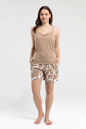 Pierre Cardin Women's Cream Shorts Set