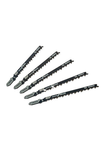 Bosch 5-Piece T144D Fast Wood Cut Jigsaw Blade