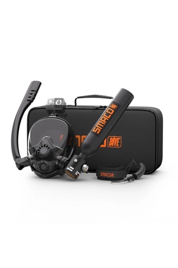 Smaco Dive Snorkeling Mask with Scuba Reservoir 0.5L, Smaco Dive, Black