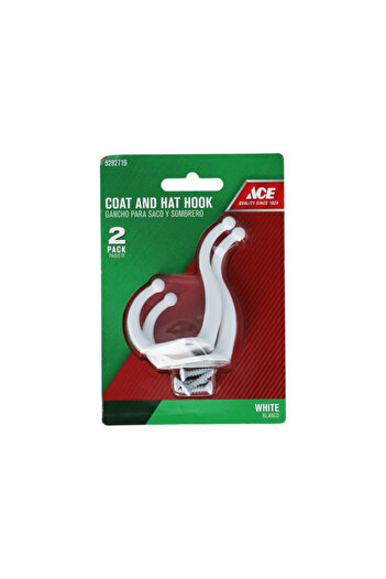 ACE 2-Piece Wall-Mounted Metal Small Coat and Hat Hook
