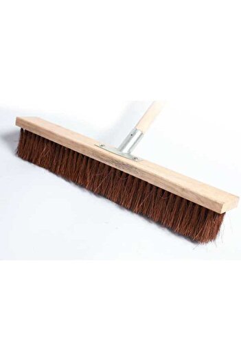 Mercaton Wooden Broom with Soft Bristles and Metal Tail Holder, 60 cm