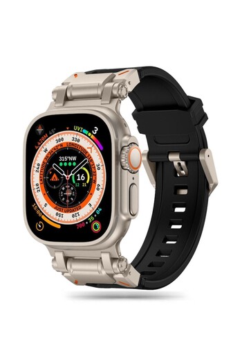 Flo Watch Strap for Apple Watch Series 1-10, SE, SE 2, Ultra, Ultra 2 (42/44/45/46/49mm), F25, Silicone,