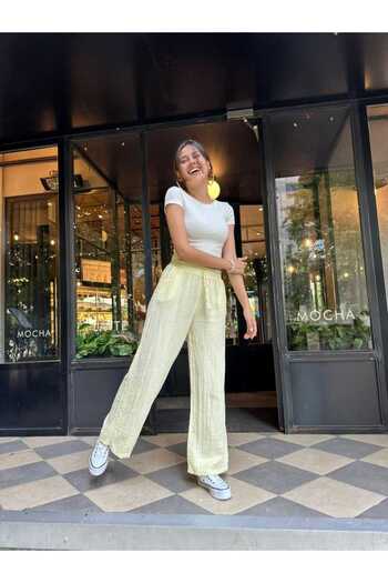MODA Muslin Trousers with Elastic Waist