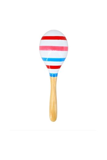 Star Master Musical Instrument for Kids, Wooden Maracas, White, 18.5 cm
