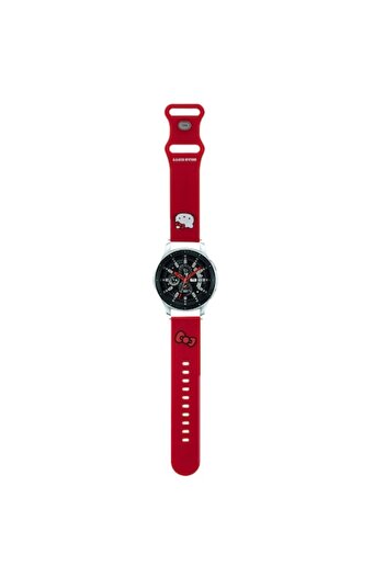 Hello Kitty Silicone Strap for Samsung Watch 46mm/Watch 3, Huawei Watch GT 2/GT 3 46mm, Red