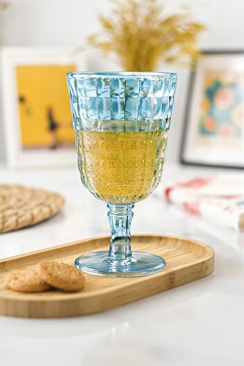 HSDemirci Allegra Aquamarin Set of 6 Goblet Glasses 750 ml Acrylic Material - Not Glass Shatter Resistant