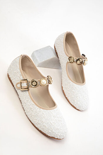 SOHO White Women's Ballerinas 20756