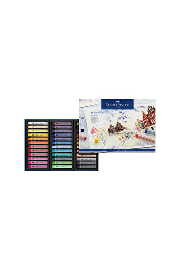 Faber Castell Goldfaber 36-Pcs Powder Pastels Set, Bright and Intense Colors, High Pigmented
