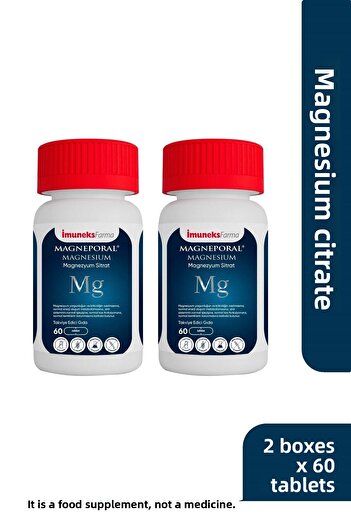 Imuneks Farma Magneporal Magnesium 200 Mg 60 Tablets X 2 Pieces