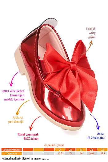 Kiko Kids Tari Mirror Bow Elastic Baby Girl Ballerina Shoes