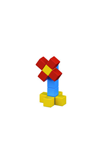 GEOMAG Magicube Word Building Recycled Clips STEM Toy, 16 Magnetic Blocks with 63 Magic Clips