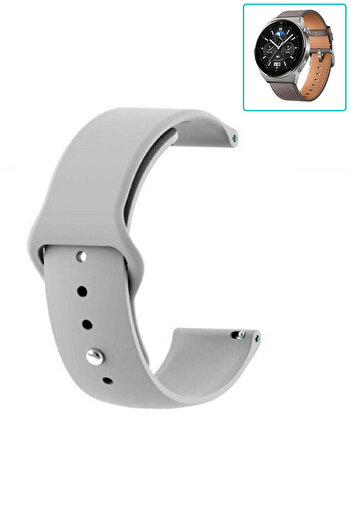 Tagomoon Huawei Watch Gt3 Pro 46mm Uyumlu Kordon Yumuşak Dokulu Esnek Silikon Kayış