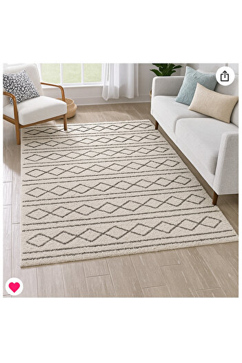EUROBANO Carla Nordic Bone-Smoked Living Room Living Room Bedroom Hallway Machine Carpet Runner Shaggy