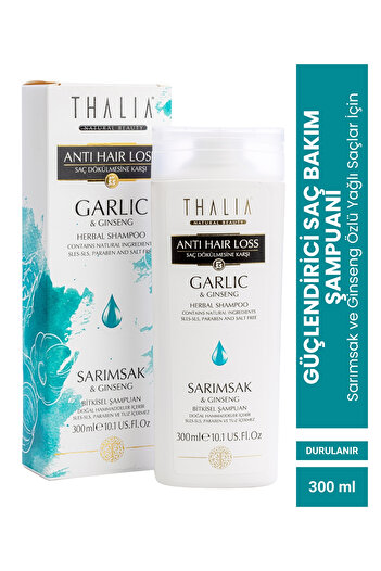 Thalia 300 ml Strengthening Hair Care Shampoo with Garlic and Ginseng Extract