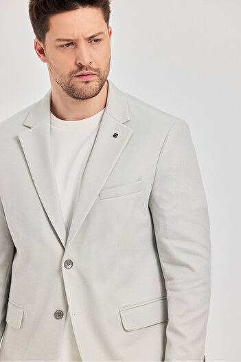 Frappoli Antony Чоловічий відкритий сірий поліестер Slim Fit весняно-літній спортивний блейзер