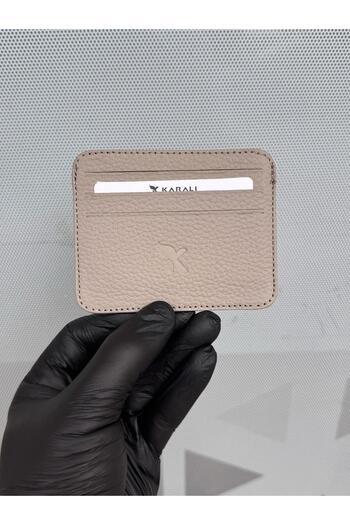 Gesa 100% Genuine Leather Thin Mink Card Holder