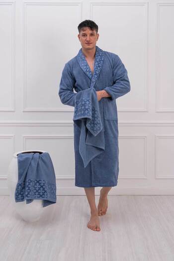 Denia Home Textile |   Ferra |   100% Cotton Women / Men Unisex Premium Single Bathrobe