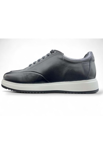 LUCIANO BELLINI Men's Leather Casual Daily Shoes C26703 - Black - 40