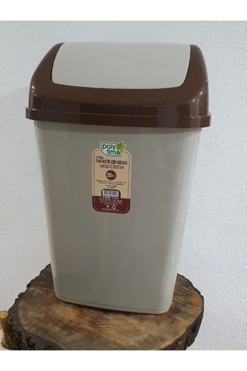 ÇAYLAR AVM Polytime Fantastic Trash Can 20 Lt E-243 Brown