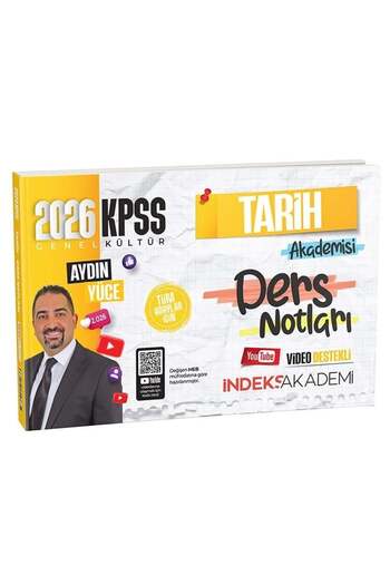 İndeks Akademi İndeks Akademi 2026 KPSS Tarih Akademisi Video Ders Notları - Aydın Yüce İndeks Akademi Yayıncılık