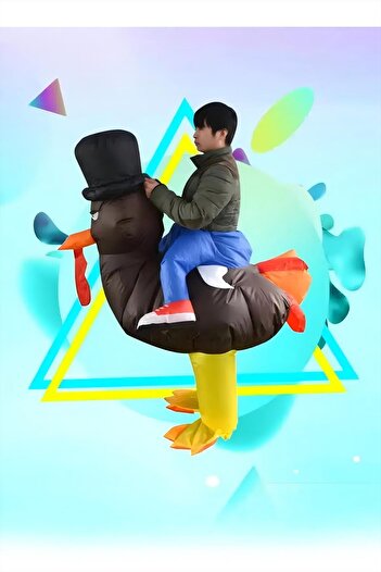 Generic Inflatable Turkey Cartoon Costume Festival Carnival Party Costume Performance Prop Stage Performance