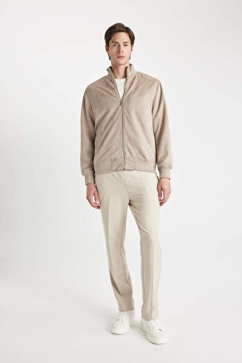 DeFacto Velvet Slim Fit Bomber Jacket - College Collar, 3138057
